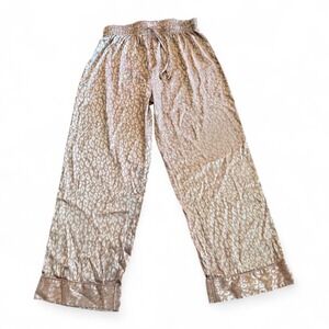 Show Me‎ Your Mumu Classic PJ Pants Gold Cheetah Silky Size L EUC